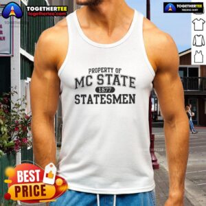 Stylish McState Statesmen 1877 tank top featuring 'Pretty Property' design, perfect for casual wear at 22 Jump Street.