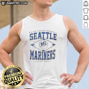 Hot Seattle Mariners Major League Baseball Cooperstown Diamond Tank Top for fans, showcasing vibrant team colors and logo.