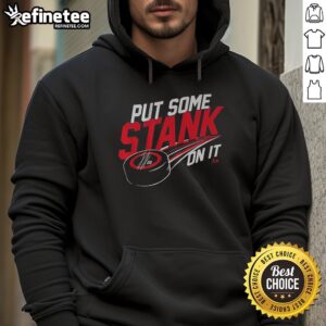 Premium Logan Stankoven Put Some Stank On It Hoodie in black, featuring a stylish design and comfortable fit.