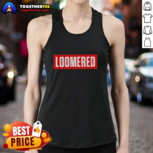 Premium Loomered Logo Tank Top featuring a stylish design, perfect for casual wear and summer outfits.