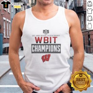 2026 Wisconsin Badgers women's basketball champions tank top featuring team logo and tournament details.