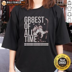 Awesome Alex Ovechkin The Gr8est Of All Time Ladies Tee showcasing a stylish design for hockey fans and Ovechkin supporters.