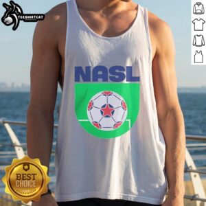 Stylish tank top featuring the Pretty North American Soccer League logo, perfect for soccer fans and casual wear.