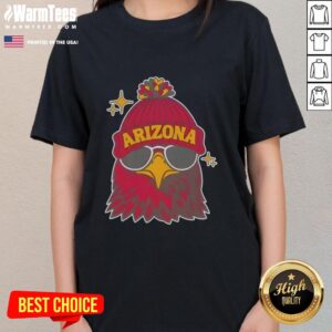 Good Arizona Cardinals football mascot graphic on a ladies tee, perfect for fans and game day style.