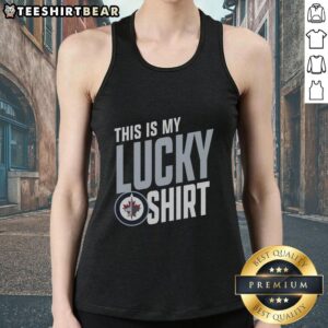 Premium Winnipeg Jets 'This Is My Lucky Tank Top' for fans, showcasing team spirit and style in vibrant colors.