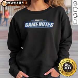 Official Chiclets Game Notes sweatshirt featuring stylish initials, perfect for fans seeking cozy game day apparel.