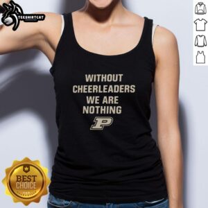 Hot Without Cheerleaders: Purdue Boilermakers Logo Tank Top showcasing team spirit and style for fans.