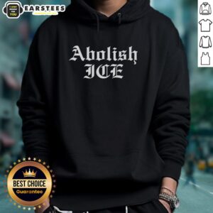 Awesome Brody King wearing an Abolish ICE hoodie, showcasing a powerful message on social justice and activism.