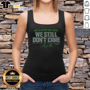 Awesome AJ Barner We Still Don't Care tank top in vibrant colors, perfect for casual summer outfits and expressing individuality.