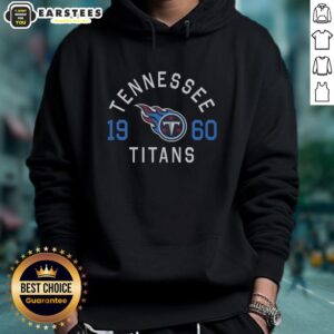 Alt Text: Awesome Tennessee Titans Heritage Print Hoodie featuring team logo and vintage design for fans.