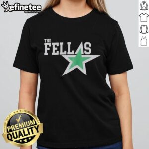 Official Dallas Stars The Fellas Ladies Tee featuring team logo and stylish design for female fans.