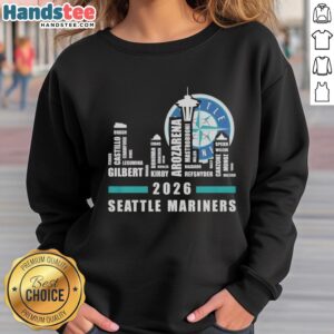 Alt Text: Original Seattle Mariners MLB 2026 City Connect Sweatshirt in navy blue with team logo and modern design.