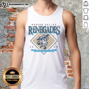 Alt Text: Awesome Hudson Valley Renegades Minor League Baseball The Farm Home Run 1994 Tank Top showcasing vintage team spirit.