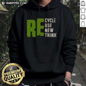 Good RE Cycle Use New Think Hoodie in eco-friendly fabric, promoting sustainability and stylish comfort for conscious consumers.