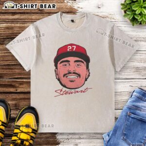 Premium Sal Stewart Cincinnati Reds MLB Big Face Signature Washed T-Shirt featuring bold graphics and a comfortable fit.