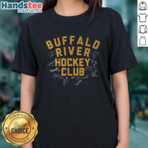 Nice Buffalo River Hockey Club ladies tee in vibrant colors, perfect for fans and casual wear.