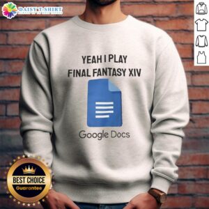 Cozy 'Nice Yeah I Play Final Fantasy XIV' sweatshirt displayed on a neutral background, perfect for gamers and fans.