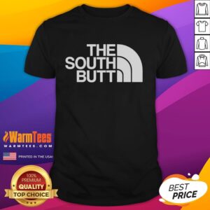 Alt Text: Good The South Butt logo t-shirt featuring a playful design, ideal for casual wear and fans of unique graphic tees.