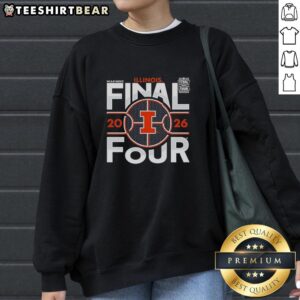 Premium Illinois Basketball 2026 Final Four NCAA Men's Basketball sweatshirt displayed on a neutral background.