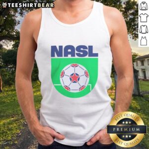 Official North American Soccer League logo tank top featuring vibrant design for soccer fans and athletes.
