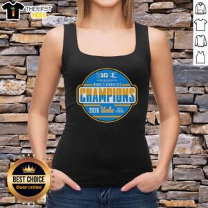 UCLA Bruins Big Ten Women's Gymnastics Tournament Champions tank top, showcasing team pride and athletic style.
