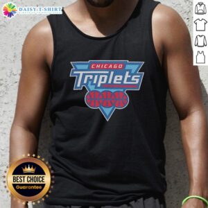Alt Text: Awesome Big3 Chicago Triplets logo tank top featuring vibrant colors and stylish design, perfect for fans.
