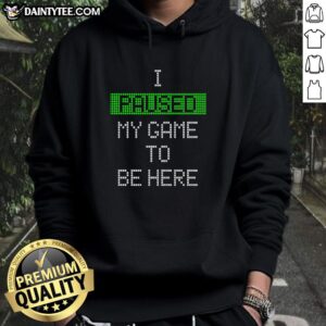 Nice I Paused My Game To Be Here Essential Hoodie in vibrant colors, perfect for gamers and casual wear enthusiasts.