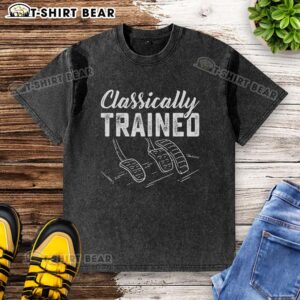 Top-classically-trained car pedals driving washed t-shirt featuring a vintage car design for auto enthusiasts.