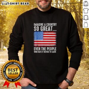 Retro sweatshirt featuring the American flag, embodying pride with the slogan about a beloved country.
