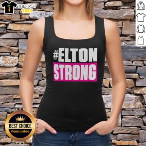 Official Elton Strong Tank Top featuring vibrant colors and bold design, perfect for fans and summer style.