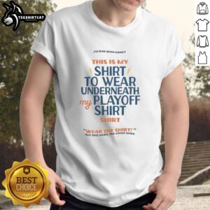 Alt Text: Official Oklahoma City Thunder shirt for wearing under playoff T-shirt, perfect for game day excitement.
