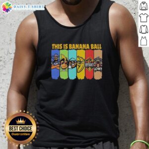Official This Is Banana Ball Tank Top featuring a vibrant design perfect for summer sports and casual wear.