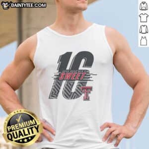 Nice Texas Tech Red Raiders 2026 NCAA Men's Basketball Sweet 16 tank top featuring vibrant team colors and logo.