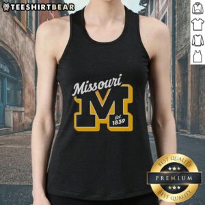 Vintage tank top featuring 'Official Missouri Est 1839' design, perfect for showcasing Missouri pride and style.