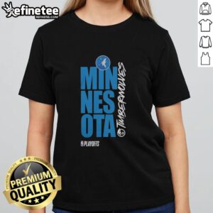 Hot Minnesota Timberwolves Playoff NBA 2026 ladies tee showcasing team spirit and style for female fans.