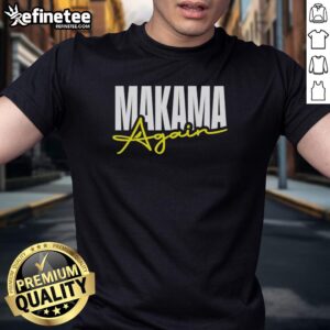 Premium Jovon Makama Makama Again Norwich City Signature T-Shirt featuring vibrant team colors and stylish design.