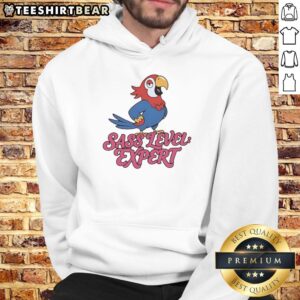 Awesome Parrot Sass Level Expert Hoodie featuring a colorful parrot design, perfect for casual wear and bird lovers.