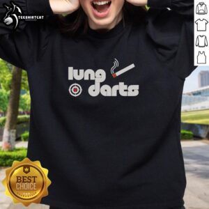 Alt Text: Cozy Nice Lung Darts logo sweatshirt featuring a stylish design, perfect for casual wear and dart enthusiasts.