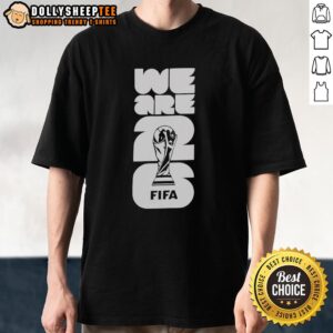 Hot We Are 2026 FIFA World Cup Trophy Lights T-Shirt design featuring vibrant graphics and soccer-themed elements.