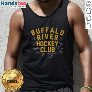 Nice Buffalo River Hockey Club tank top featuring vibrant colors and sporty design, perfect for fans and players alike.