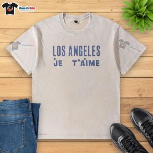 Pretty Los Angeles Je T'aime washed t-shirt featuring a stylish design, perfect for casual fashion lovers.