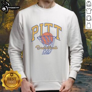 Nice Pitt Basketball Sweatshirt featuring the team's logo, perfect for fans showing support during games.