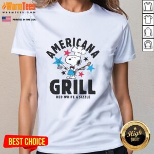 Alt Text: Awesome Women's Peanuts Americana Grill Cropped Graphic Tee featuring colorful design, perfect for casual summer wear.