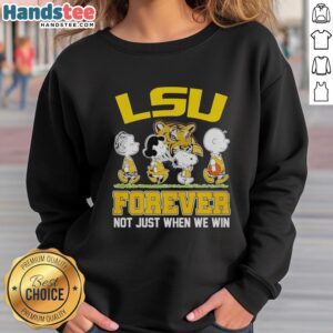 Pretty Peanuts Characters X LSU Tigers NBA sweatshirt featuring fun designs for fans, perfect for game day and cozy wear.
