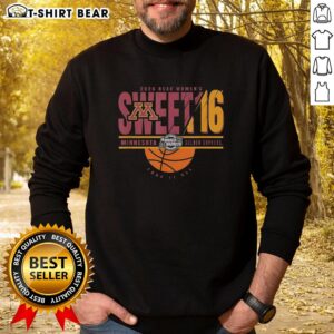 Alt Text: NCAA Women's Sweet 16 2026 sweatshirt featuring the Minnesota Golden Gophers logo for March Madness fans.