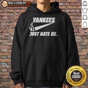 Stylish Hot New York Yankees Just Hate Us Hoodie showcasing team spirit and trendy design for baseball fans.