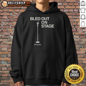 Good microphone standing in front of a crowd wearing a 'Hail The Sun Cut Tour Fade Back 2026' hoodie.