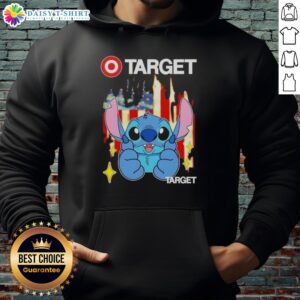 Good Stitch Like Target USA Flag Hoodie featuring a vibrant American flag design, perfect for patriotic fashion lovers.