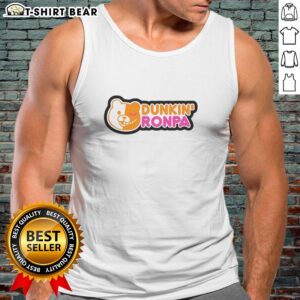 Custom tank top featuring a parody logo inspired by Dunkin' and Danganronpa, perfect for fans of unique streetwear.
