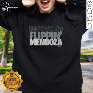 Pretty Fernando Flippin Mendoza Sweatshirt featuring vibrant colors and stylish design, perfect for casual wear.
